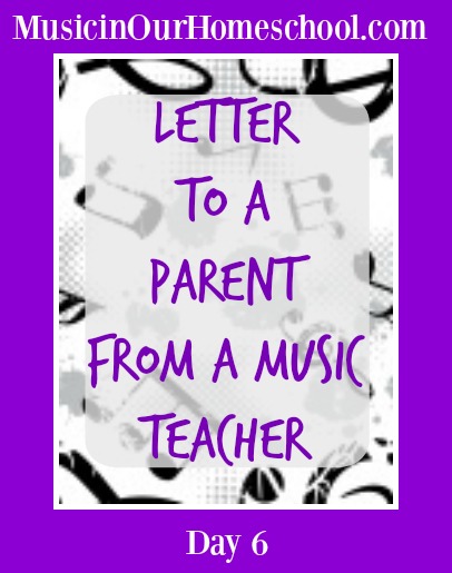 Letter to Parent from Music Teacher #musicinourhomeschool #musiceducation #musiclessonsforkids #homeschoolmusic