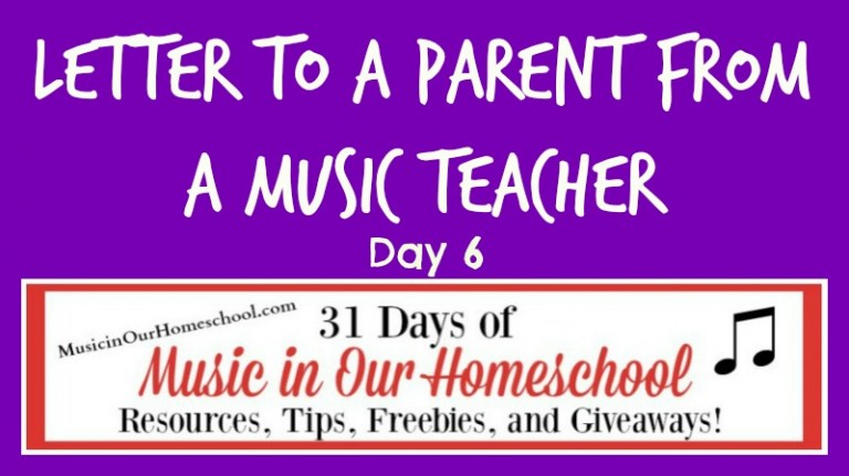 A Letter to a Parent From a Music Teacher (Day 6)