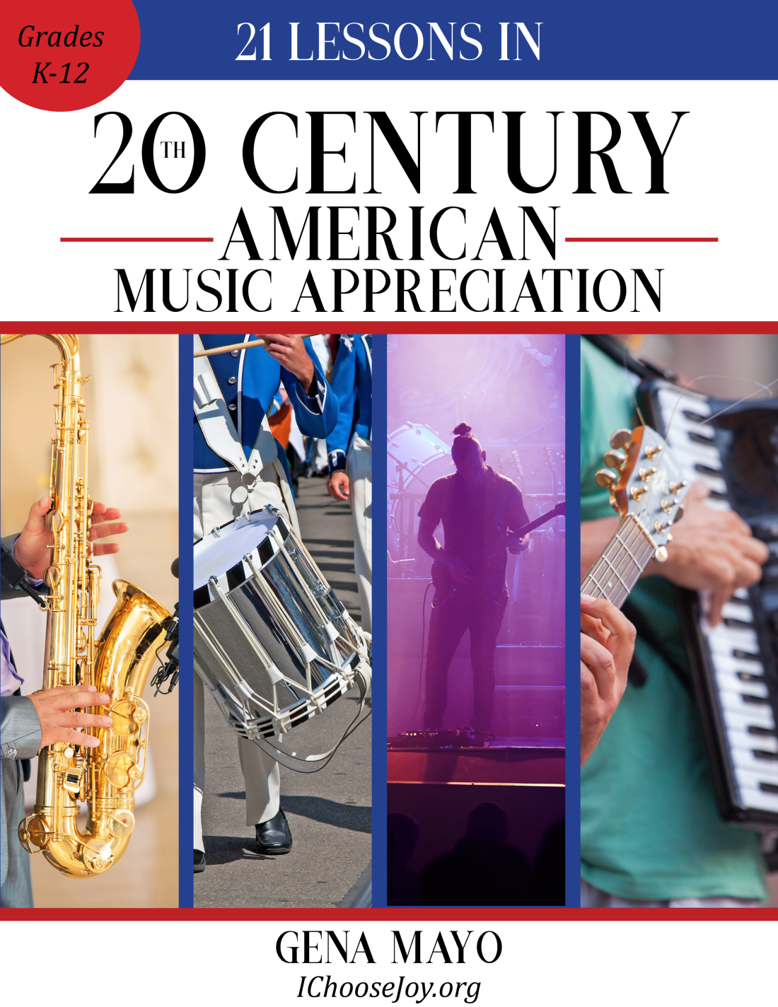 "21 Lessons in 20th Century American Music Appreciation" is a wonderful way to study American music for grades K-12th, can even be used for high school credit! #musicappreciation #musichistory #musiclessonsforkids #homeschoolmusic #musicinourhomeschool