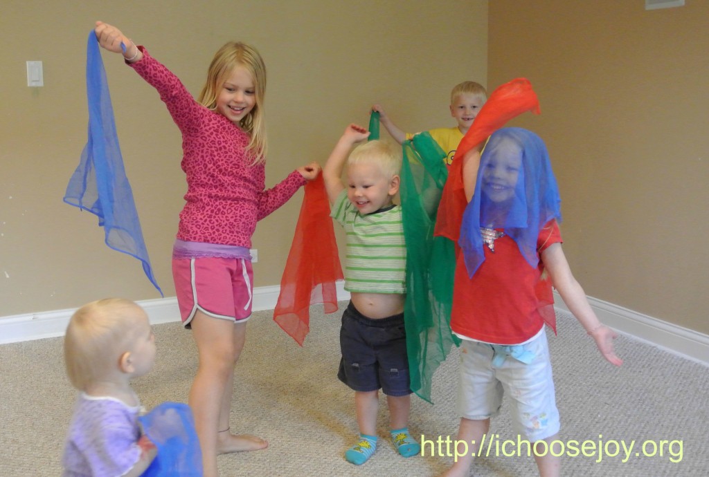 Music for Preschoolers dancing with scarves