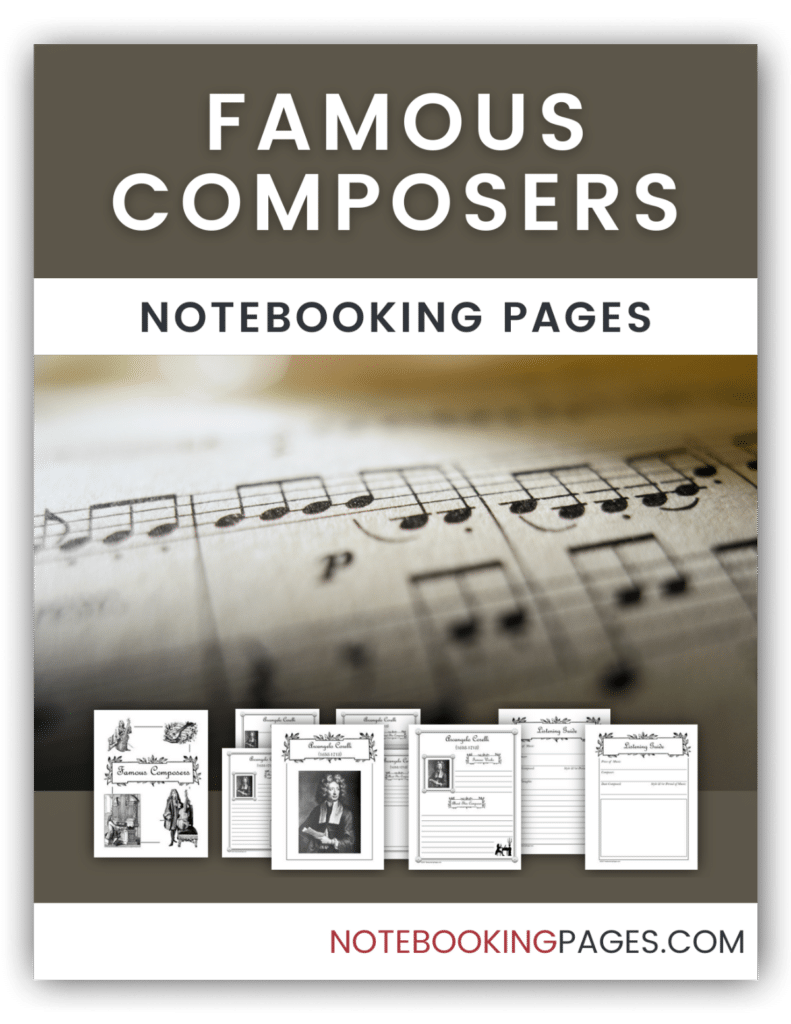 Famous Composer Notebooking Pages