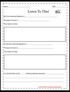 Listen to This! Music Listening Printable free download