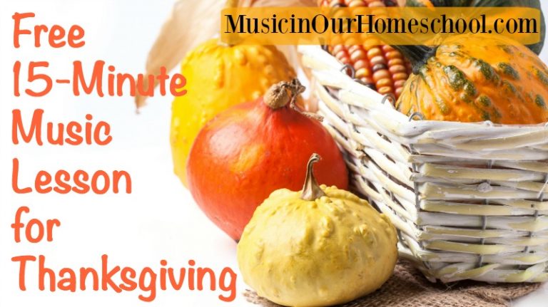 Thanksgiving Music Lesson with Thanksgiving Printable Set