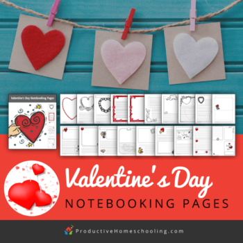 Free Valentine's Day notebooking pages