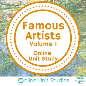 Famous Artists Volume 1 online unit study is part of the Fine Arts Course Giveaway (ends 4/7)
