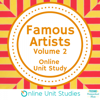 Famous Artists Volume 2 online unit study is part of the Fine Arts Course giveaway (ends 4/7)