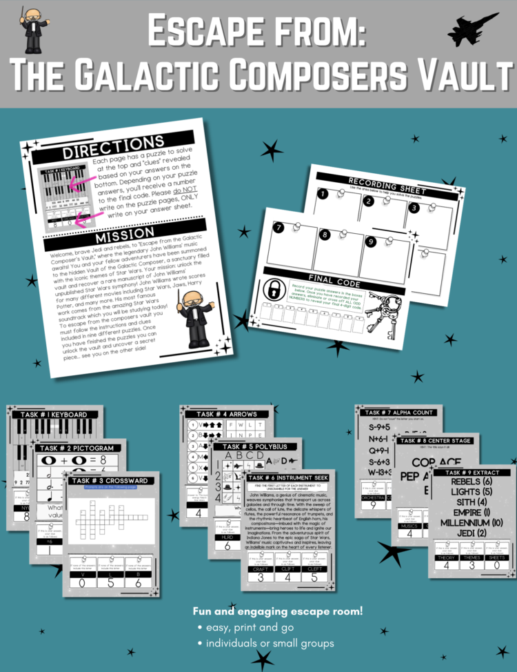 Escape from The Galactic Composer's Vault: John Williams Escape Room for Music and May the Fourth Day