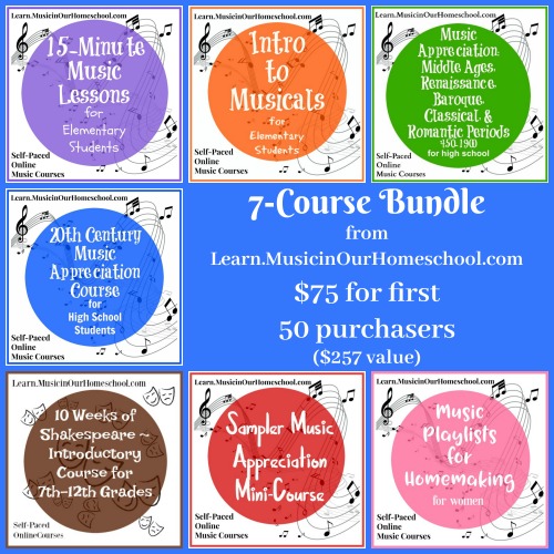 7-Course Bundle Sale from Learn.MusicinOurHomeschool.com