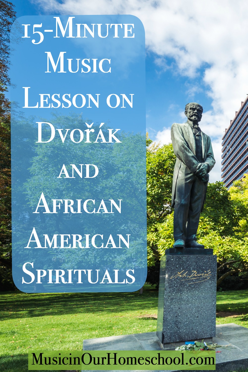 15-Minute Music Lesson on Dvořák and African American Spirituals with a free printable pack #musiclessonsforkids #elementarymusic #musiceducation #musicteacher #homeschoolmusic #musicinourhomeschool