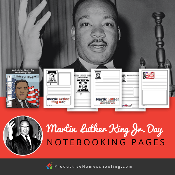 Martin Luther King Jr. Day notebooking pages