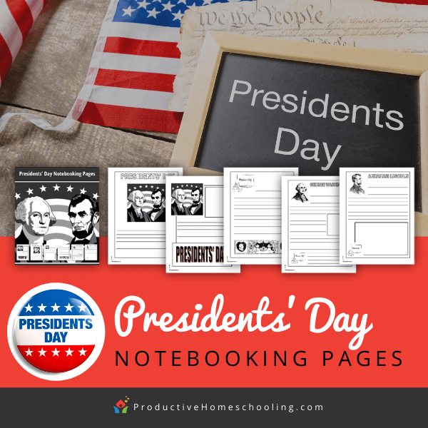 Free President's Day Notebooking Pages