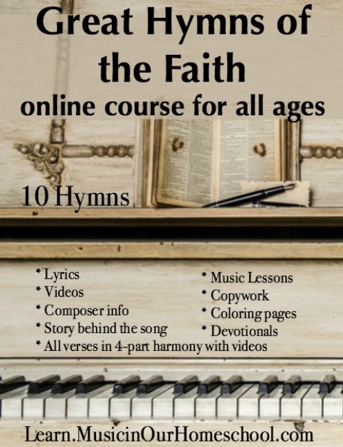 Great Hymns of the Faith online course for all ages. Best hymn study course ever!