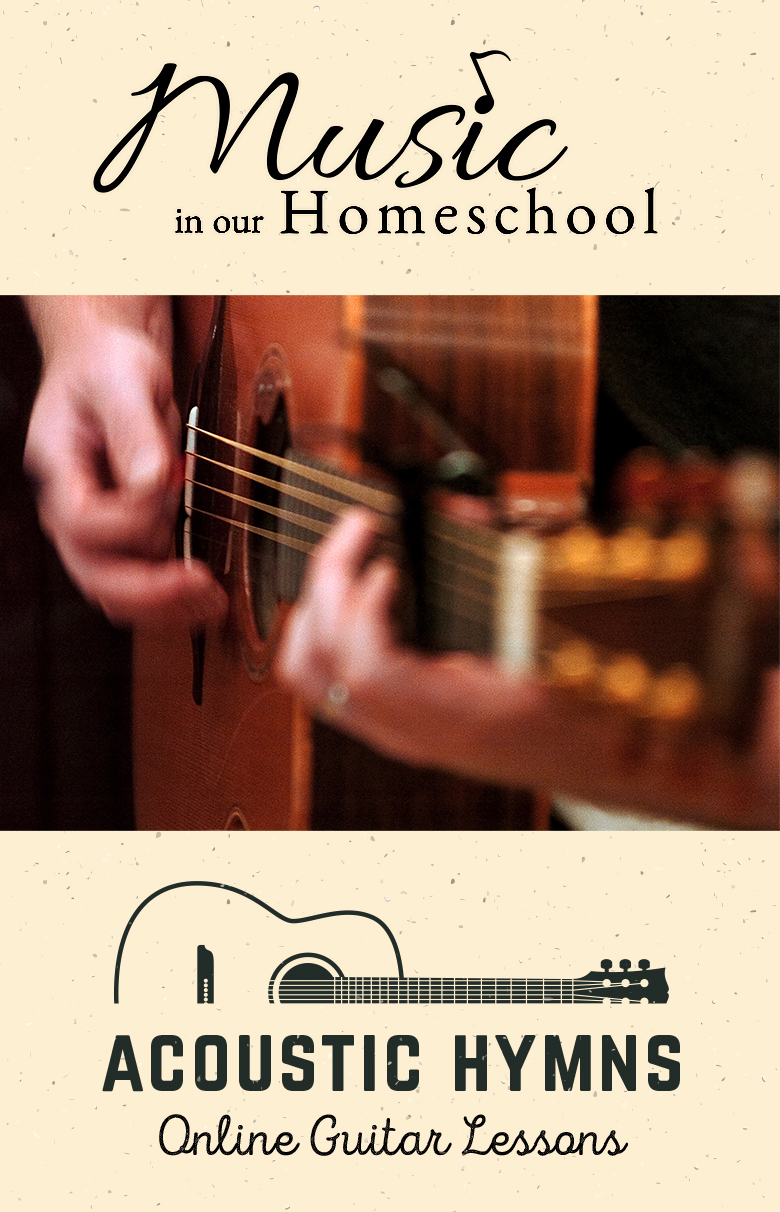Acoustic Hymns Guitar Method Online Guitar Lessons by Blayne Chastain at MusicinOurHomeschool.com