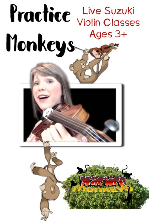 Use Practice Monkeys Violin Instruction for Live At-Home Lessons #homeschoolmusic #music #musiclessons #violinlessons