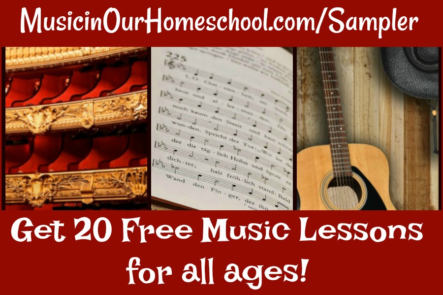 The Sampler Music Appreciation Course is FREE and provides 20 online music course lessons, great for all ages! From Learn.MusicinOurHomeschool.com