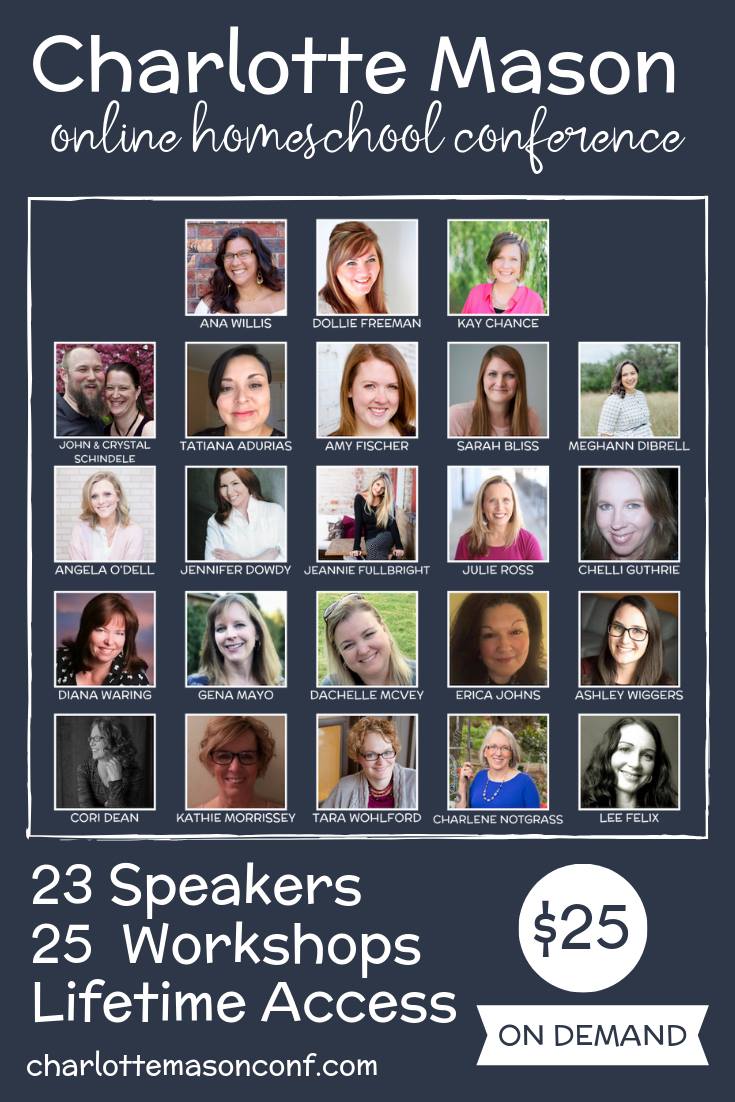 Charlotte Mason online conference 25 Workshops
