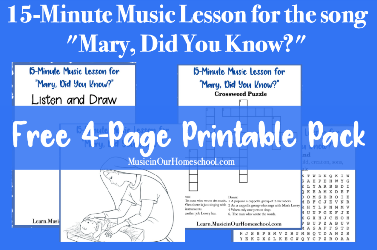 Free 15-Minute Music Lesson on “Mary, Did You Know?”