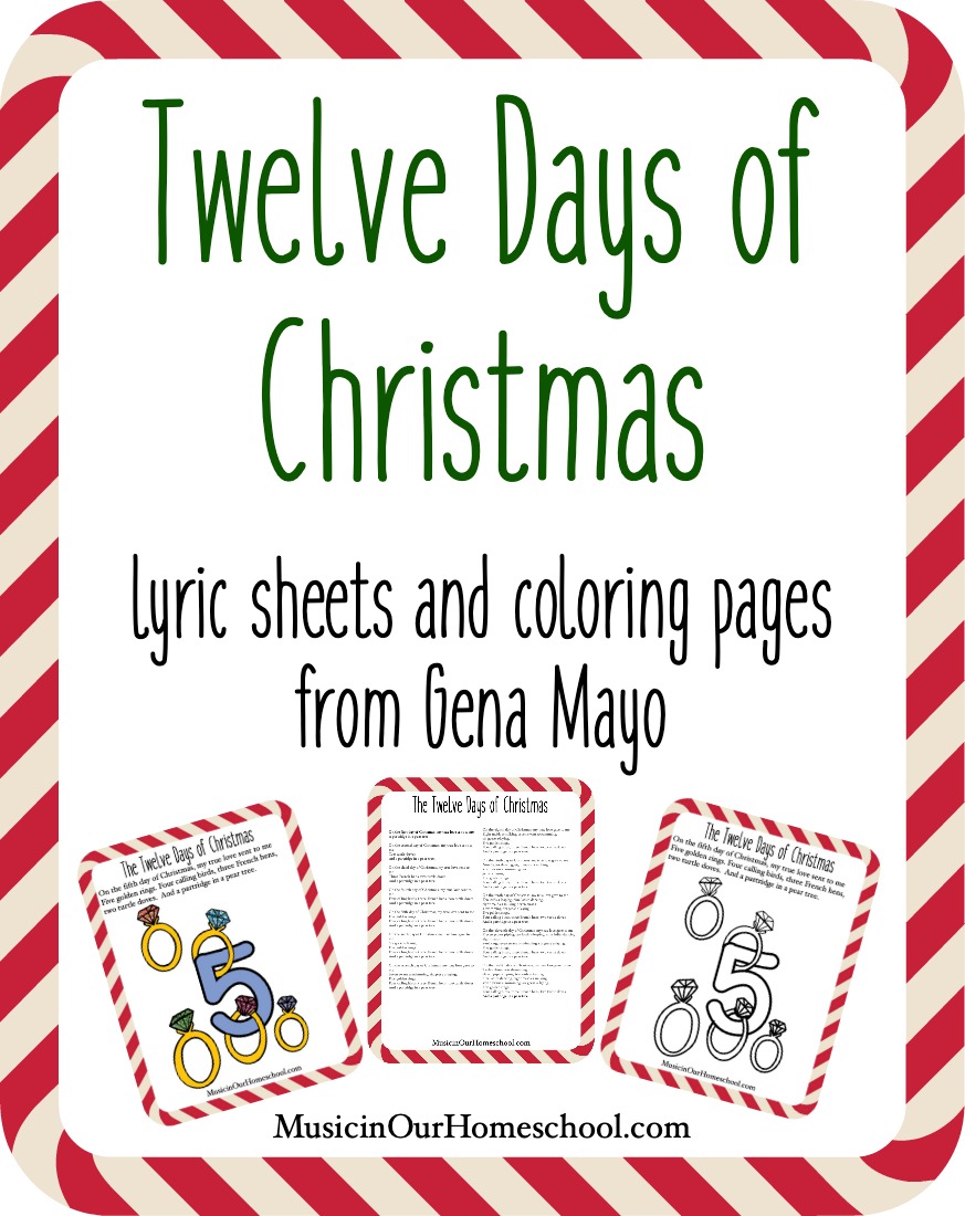 Twelve Days of Christmas printable pack. 24 pages!