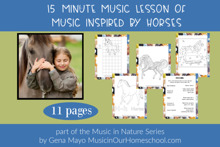 15-Minute Music Lesson of Music Inspired by Horses ~ Music in Nature Series