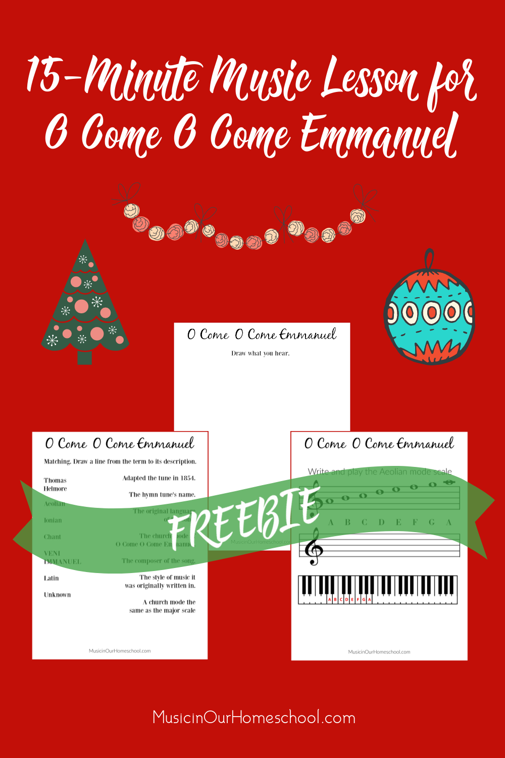Free 15-Minute Music Lesson for O Come O Come Emmanuel - Music in Our ...