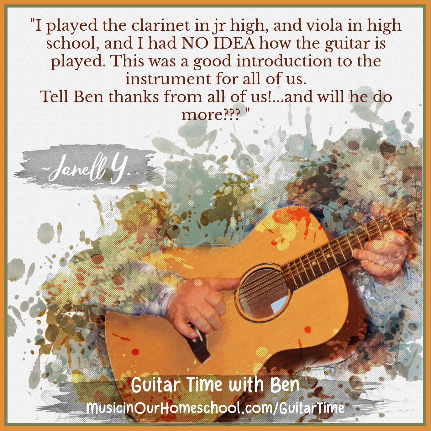 Guitar Time with Ben testimonial