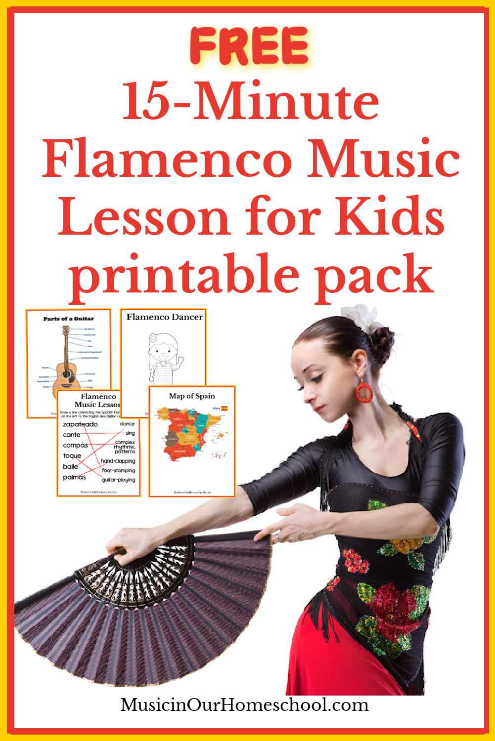 FREE 15-Minute Flamenco Music Lesson for Kids printable pack