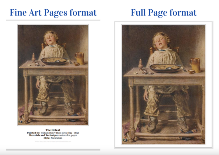 Fine Art Pages printed verses regular