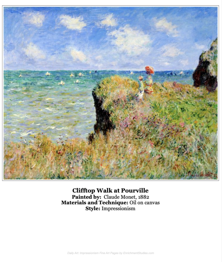 Clifftop Walk at Pourville by Claude Monet