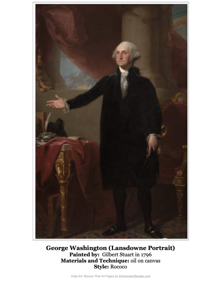 George Washington painting by Gilbert Stuart