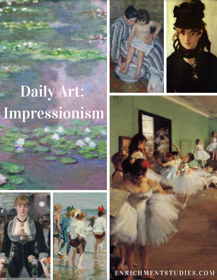 Daily Art: Impressionism -- Learn about the great artists of the Impressionism Era. View their artwork, understand what Impressionism is, and discover how to recognize it when you're out and about!