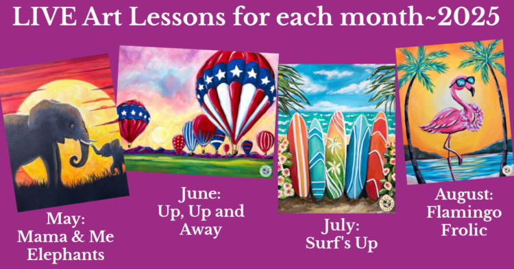 Live art lessons summer 2025 for MIOH+