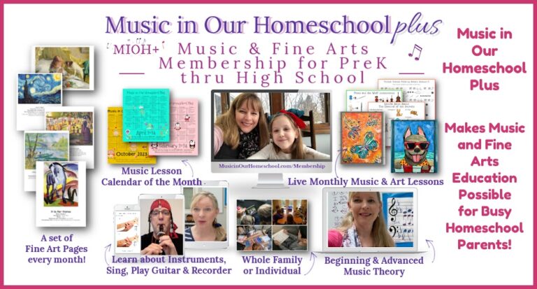 Music in Our Homeschool Plus Makes Music and Art Education Possible with Fine Art Pages