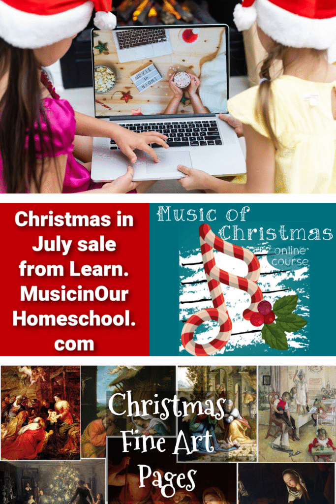 Christmas in July sale from Learn.MusicinOur Homeschool.com