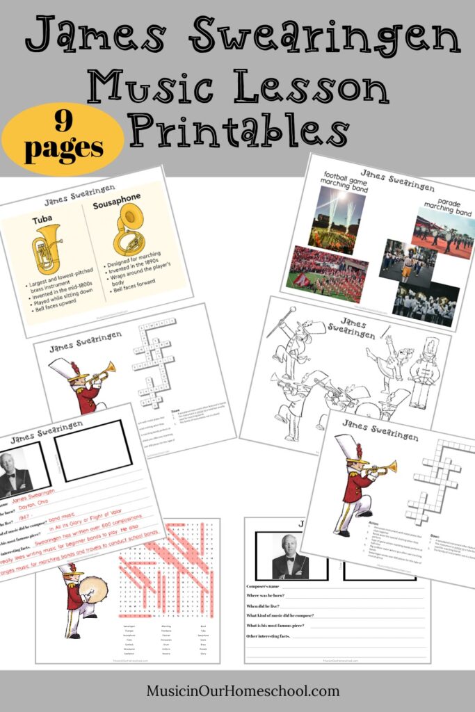 James Swearingen and the Joy of Marching Bands composer study for homeschool families