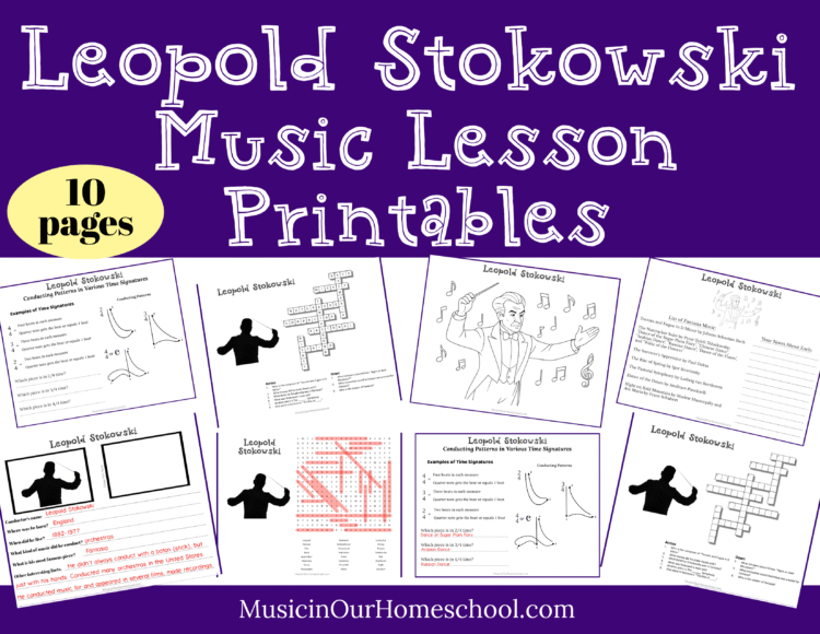 Leopold Stokowski Music Lesson Printables 