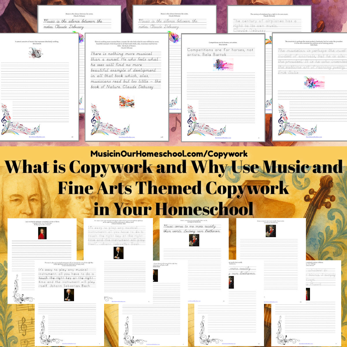 What is Copywork and Why Use Music and Fine Arts Themed Copywork in Your Homeschool