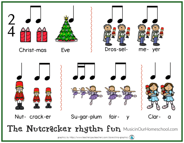 Nutcracker rhythm fun worksheet