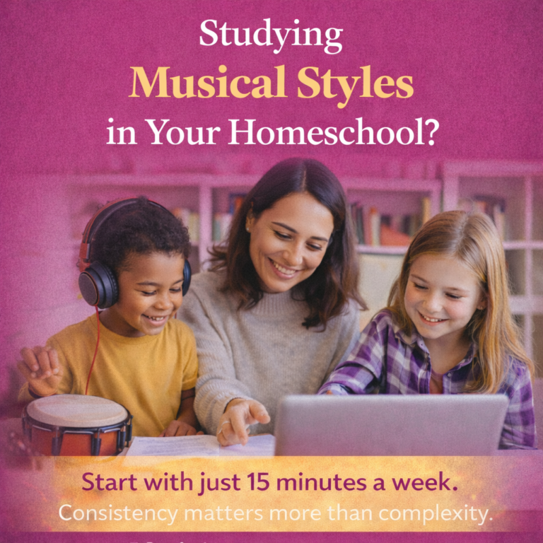 Study a variety of musical styles in your homeschool
