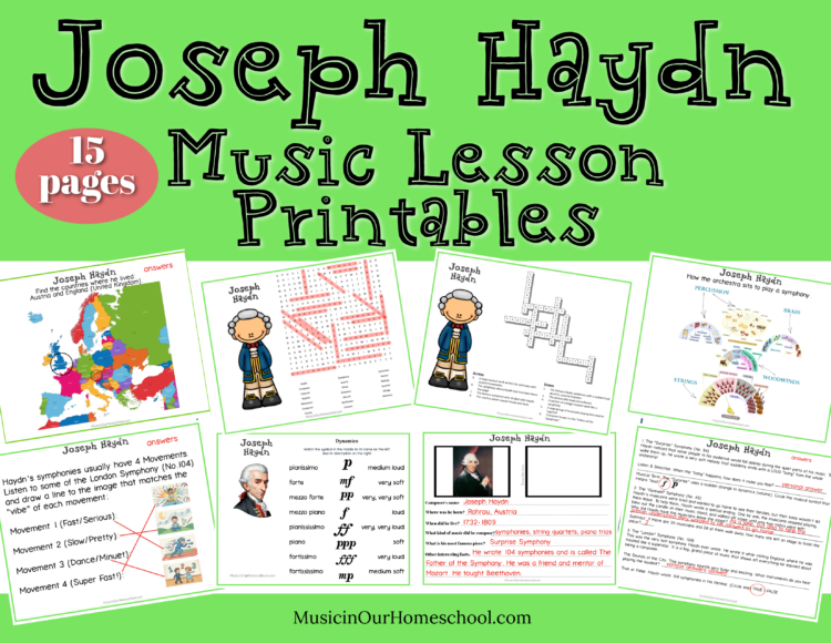 Joseph Haydn Music Lesson Printables 