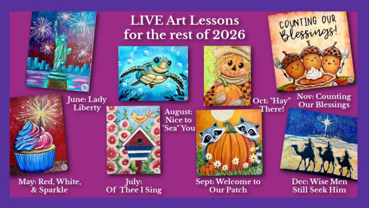MIOH+ Live Art Lessons for the rest of 2026